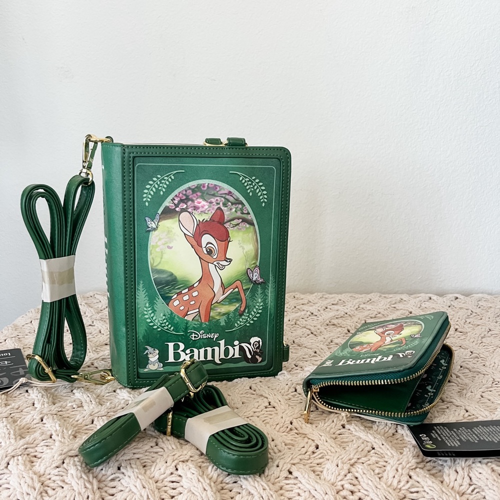 NWT Disney x Loungefly Bambi Crossbody Bag and Wallet Set